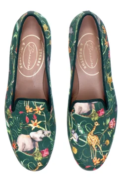 Africa Emerald Silk Slipper (Narrow)<Stubbs & Wootton Hot