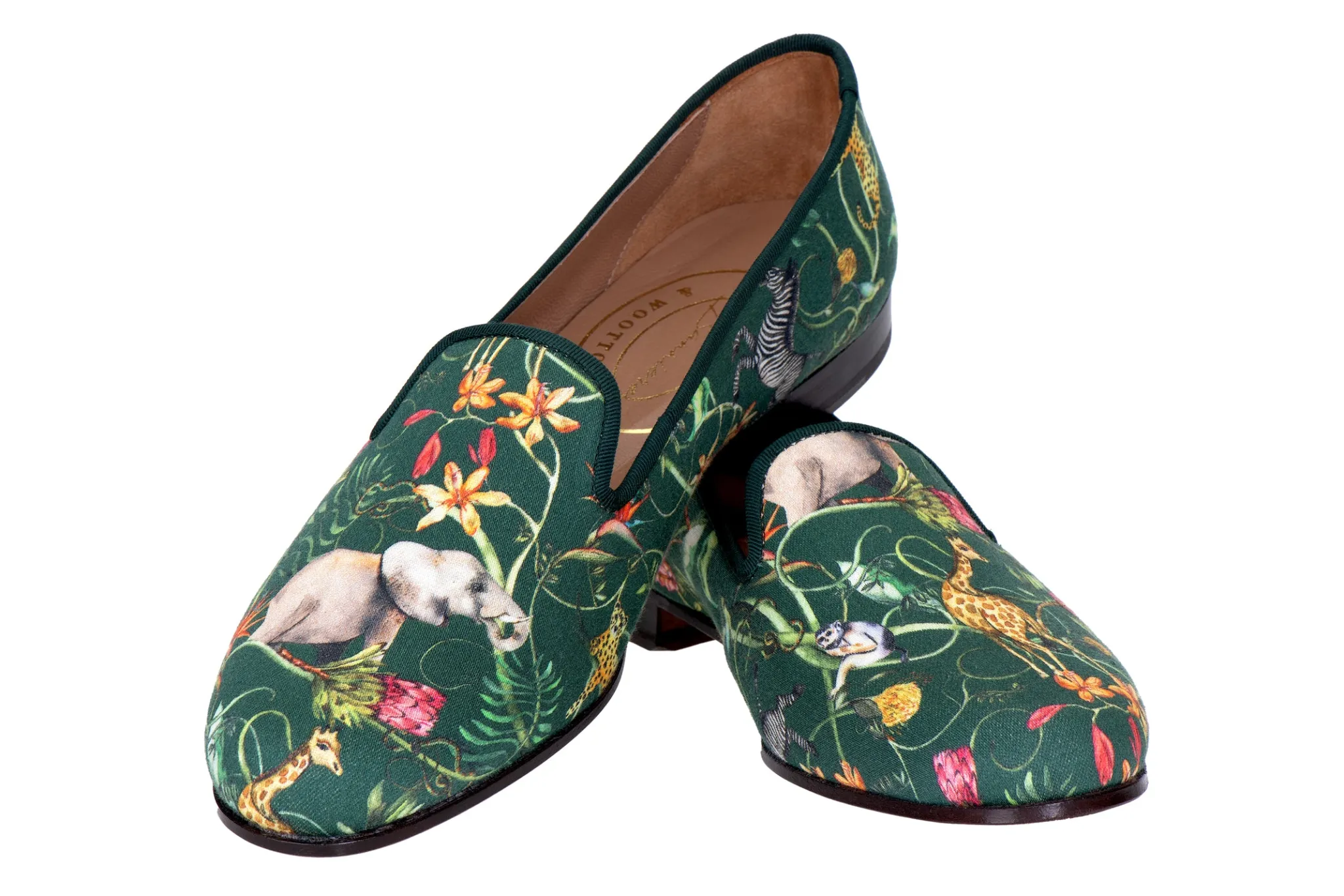 Africa Emerald Silk Slipper (Narrow)<Stubbs & Wootton Hot