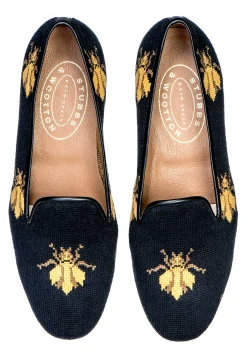 Bee Needlepoint Slipper (Men)<Stubbs & Wootton Clearance