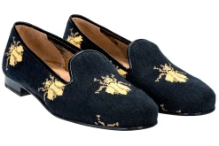 Bee Needlepoint Slipper (Men)<Stubbs & Wootton Clearance
