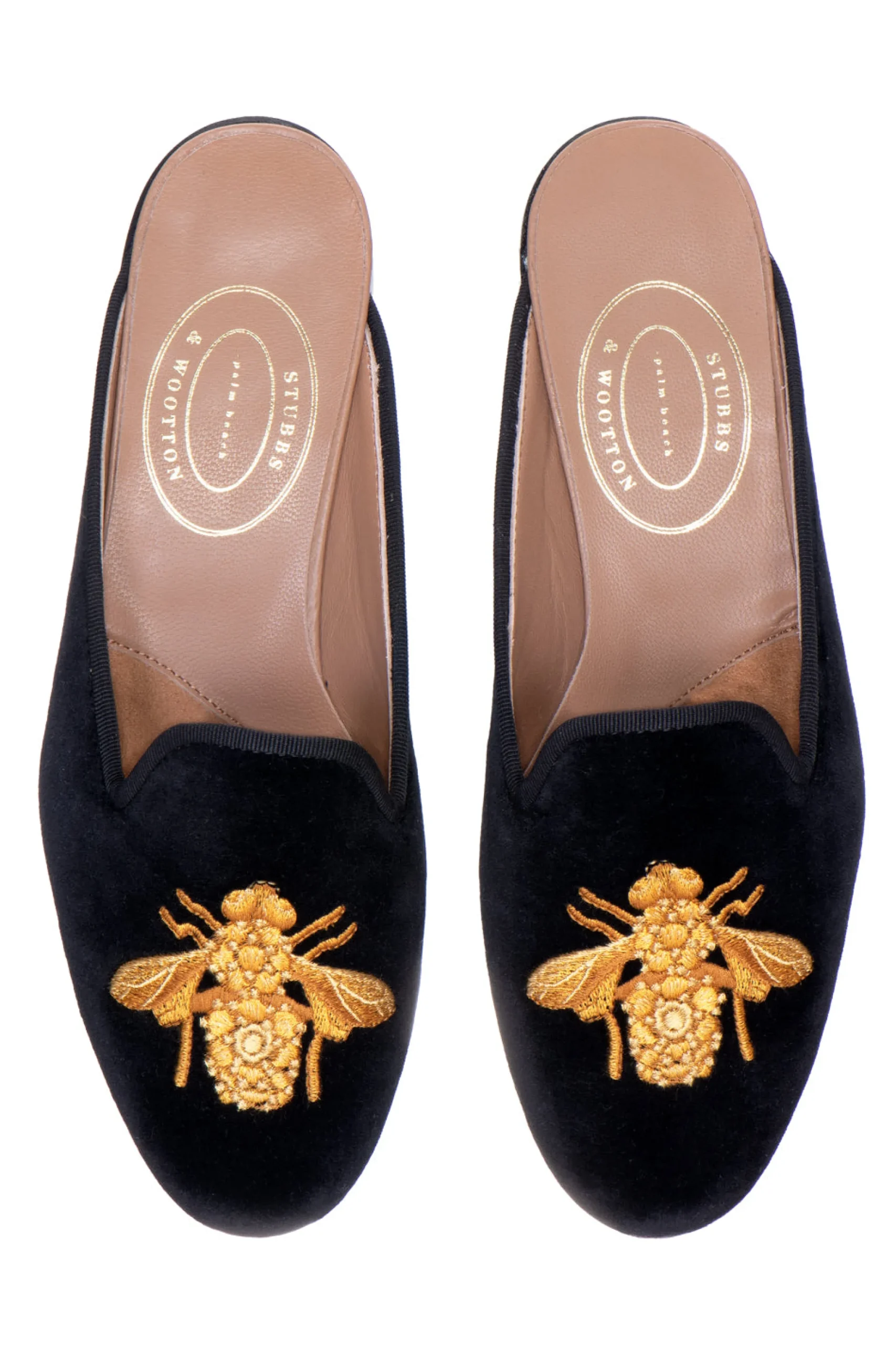 Bee Noir Velvet Mule (Women)<Stubbs & Wootton Online