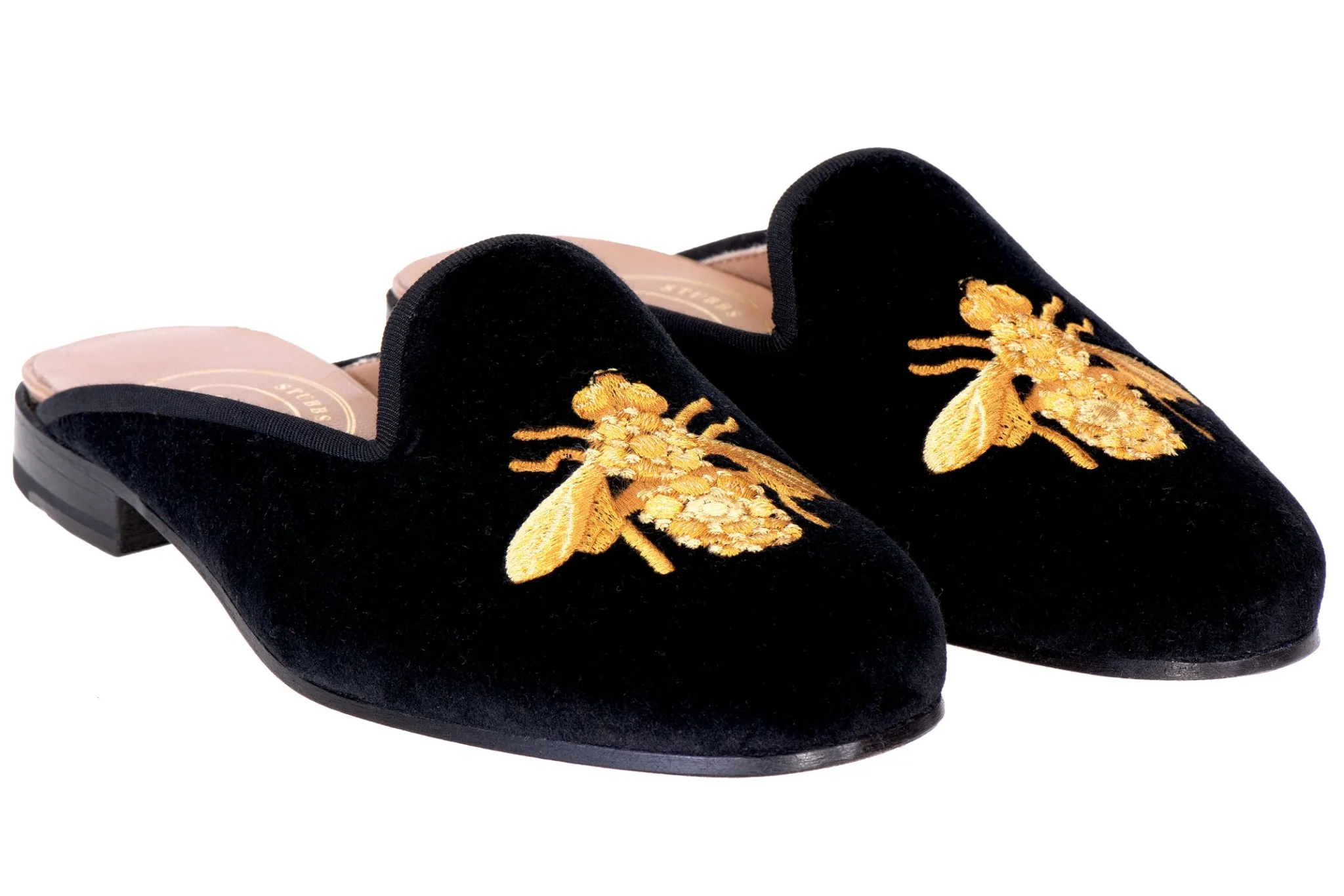 Bee Noir Velvet Mule (Women)<Stubbs & Wootton Online