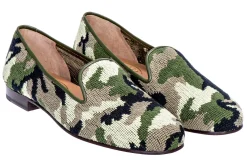 Camo Needlepoint Slipper (Men)<Stubbs & Wootton Online