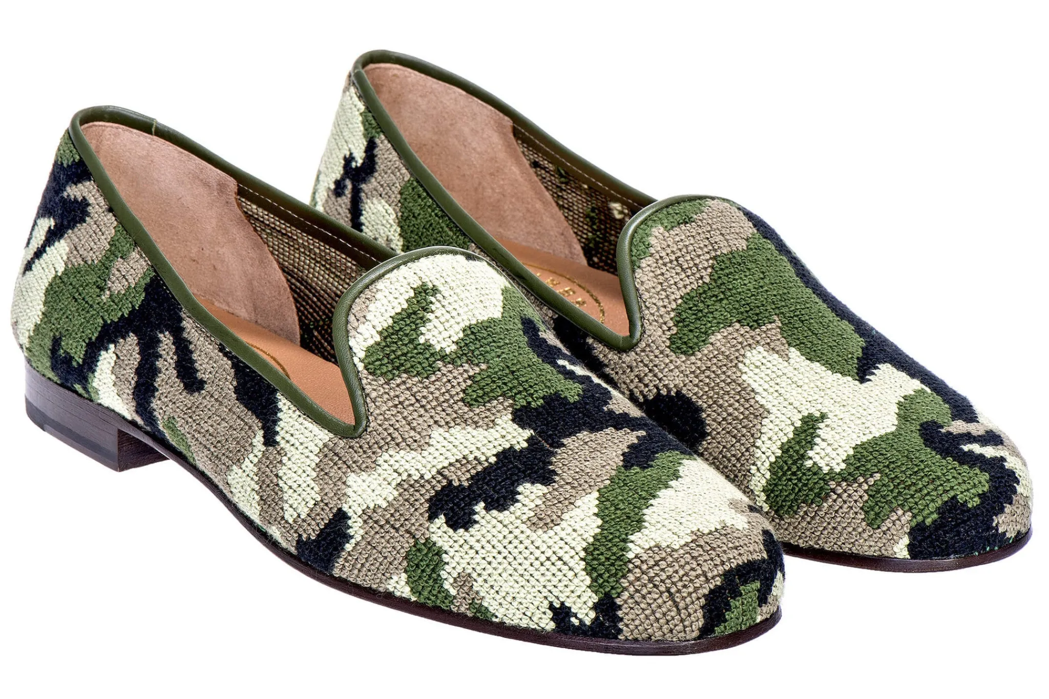 Camo Needlepoint Slipper (Men)<Stubbs & Wootton Online