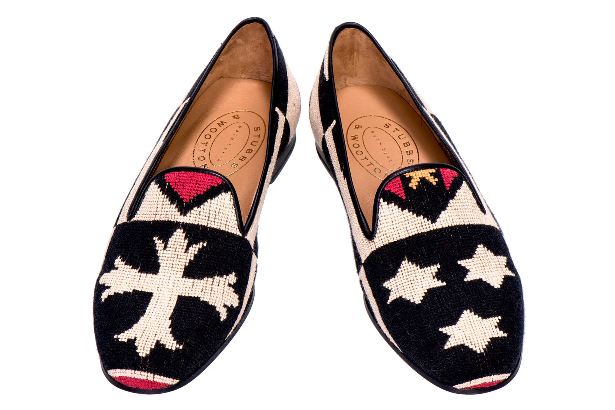 Crest Needlepoint Slipper (Women)<Stubbs & Wootton Clearance