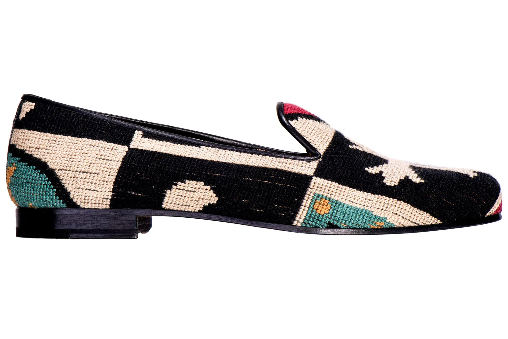Crest Needlepoint Slipper (Women)<Stubbs & Wootton Clearance