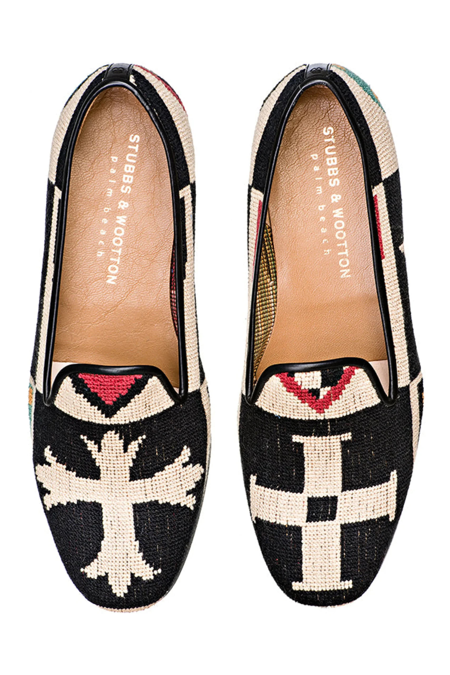 Crest Needlepoint Slipper (Wide)<Stubbs & Wootton New