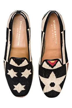 Crest Needlepoint Slipper (Wide)<Stubbs & Wootton New