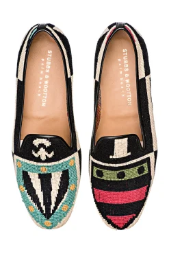 Crest Needlepoint Slipper (Narrow)<Stubbs & Wootton Discount