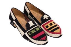 Crest Needlepoint Slipper (Narrow)<Stubbs & Wootton Discount