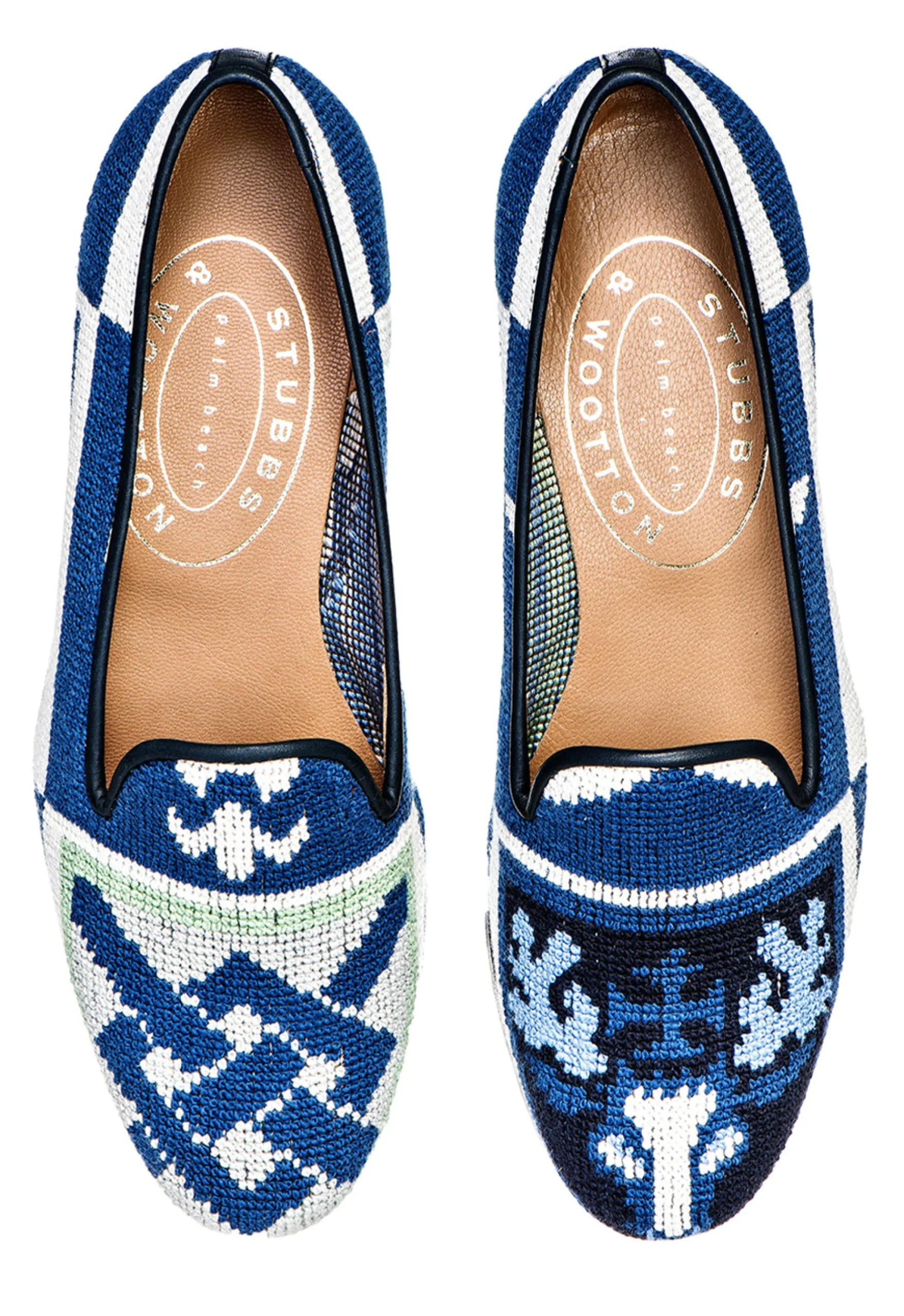 Crest Needlepoint Slipper (Men)<Stubbs & Wootton Online