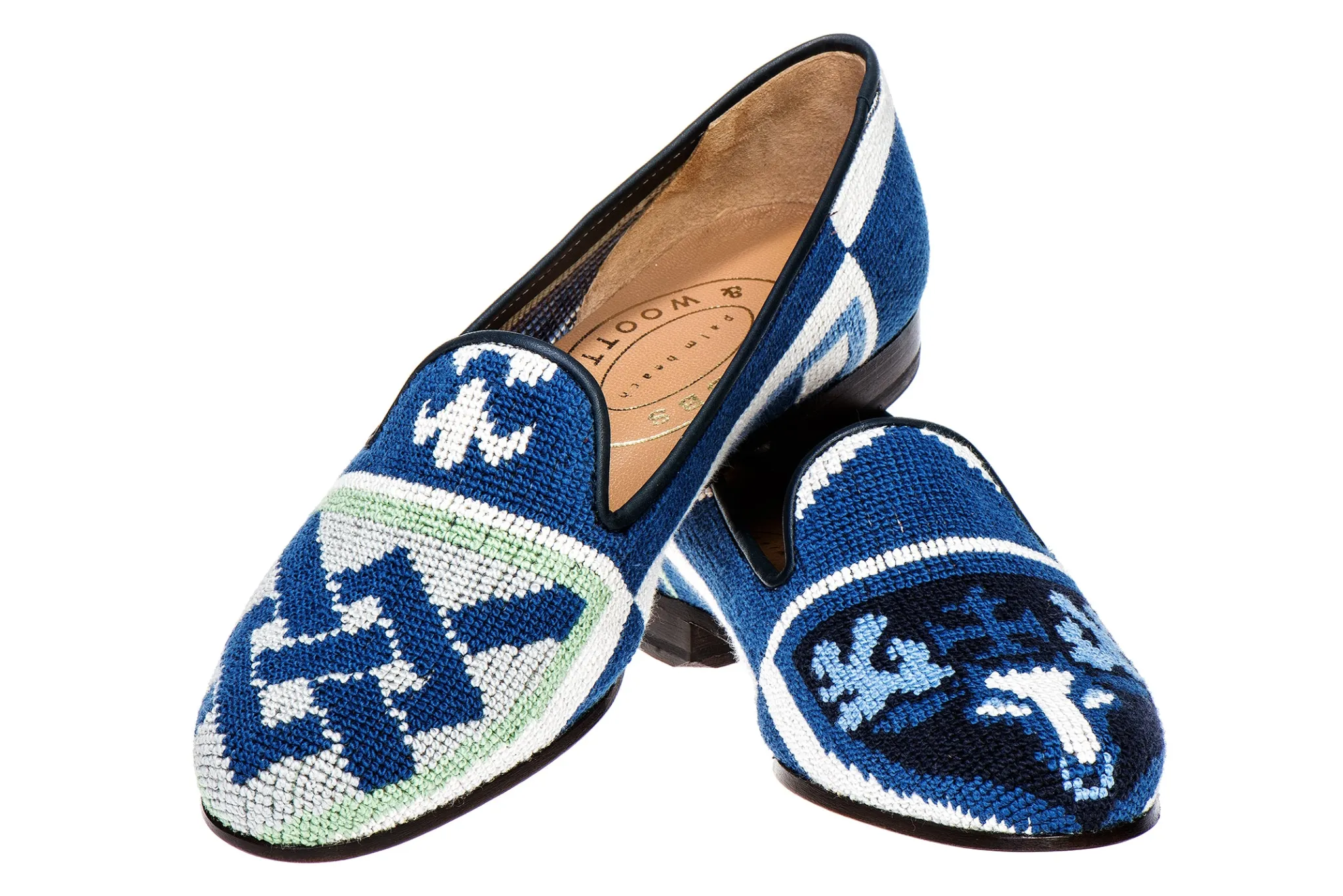 Crest Needlepoint Slipper (Men)<Stubbs & Wootton Online
