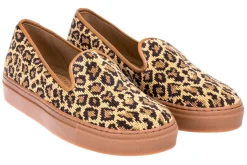 Jane Leopard Needlepoint Sneaker (Women)<Stubbs & Wootton Discount