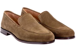 Khaki Suede Venetian (Men)<Stubbs & Wootton Clearance