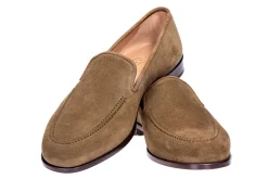 Khaki Suede Venetian (Men)<Stubbs & Wootton Clearance