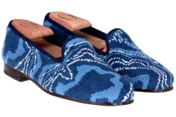 Lazurite Needlepoint Slipper (Men)<Stubbs & Wootton Clearance