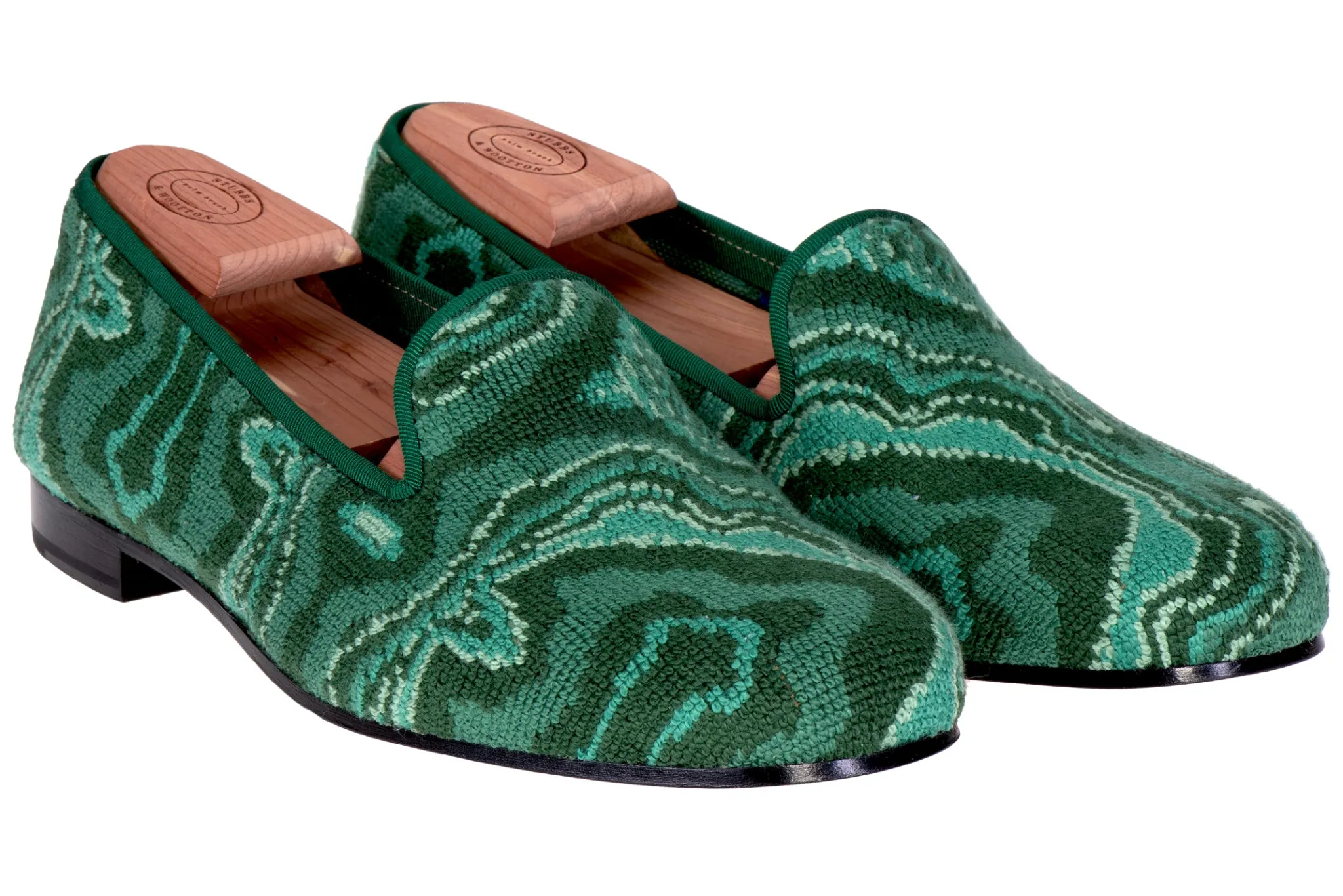 Malachite Needlepoint Slipper (Men)<Stubbs & Wootton Outlet