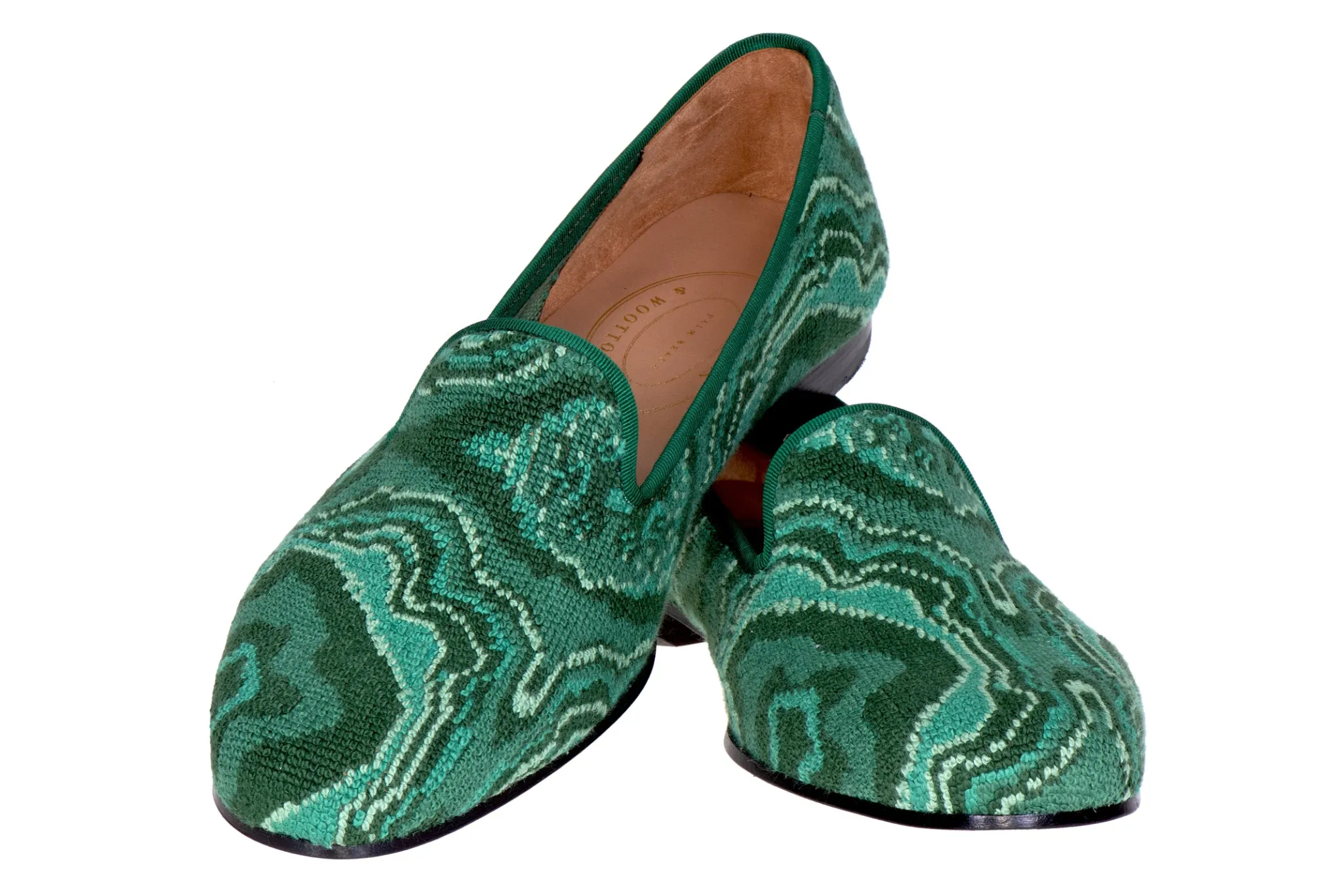 Malachite Needlepoint Slipper (Men)<Stubbs & Wootton Outlet