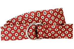 Medallion Cranberry Silk Belt<Stubbs & Wootton Fashion