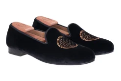 Metropolis Bronze Velvet Slipper (Women)<Stubbs & Wootton Online
