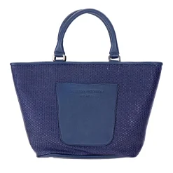 Navy Raffia Midi Tote<Stubbs & Wootton Fashion