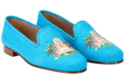 PB Clocktower Turquoise Linen (Women)<Stubbs & Wootton Discount