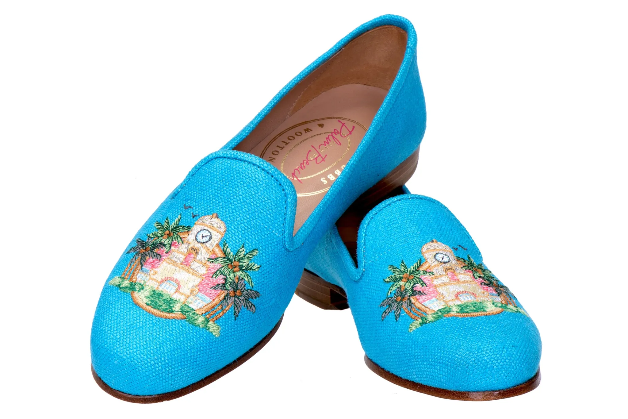 PB Clocktower Turquoise Linen (Women)<Stubbs & Wootton Discount