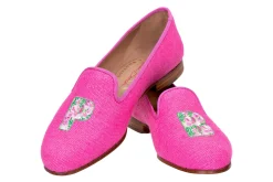 PB Fuchsia Linen Slipper (Women)<Stubbs & Wootton Sale