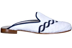 Treccia Navy Cloth Mule (Men)<Stubbs & Wootton Clearance