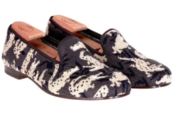 Wetlands Noir Needlepoint Slipper (Men)<Stubbs & Wootton Sale