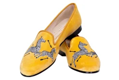 Zebras Velvet Slipper (Men)<Stubbs & Wootton New
